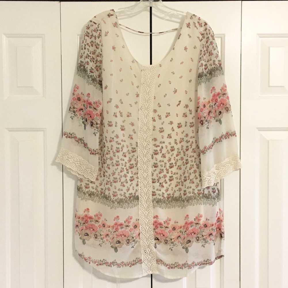 Chiffon and Lace Swing Dress